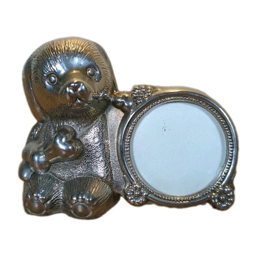 Vintage versilberter hund mit - vintage,